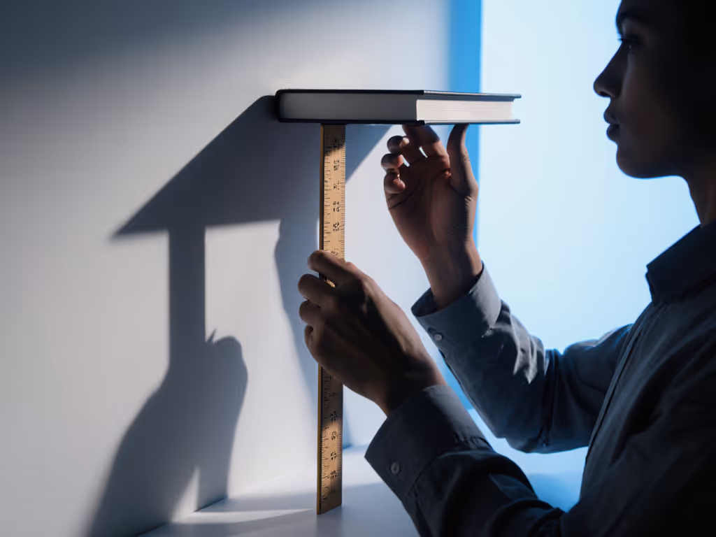 person_measuring_eye_height_with_ruler_and_book