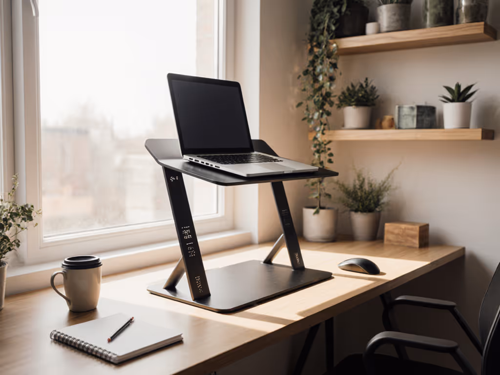 Vertical Table Laptop Stand: Small Desk Ergonomic Fix