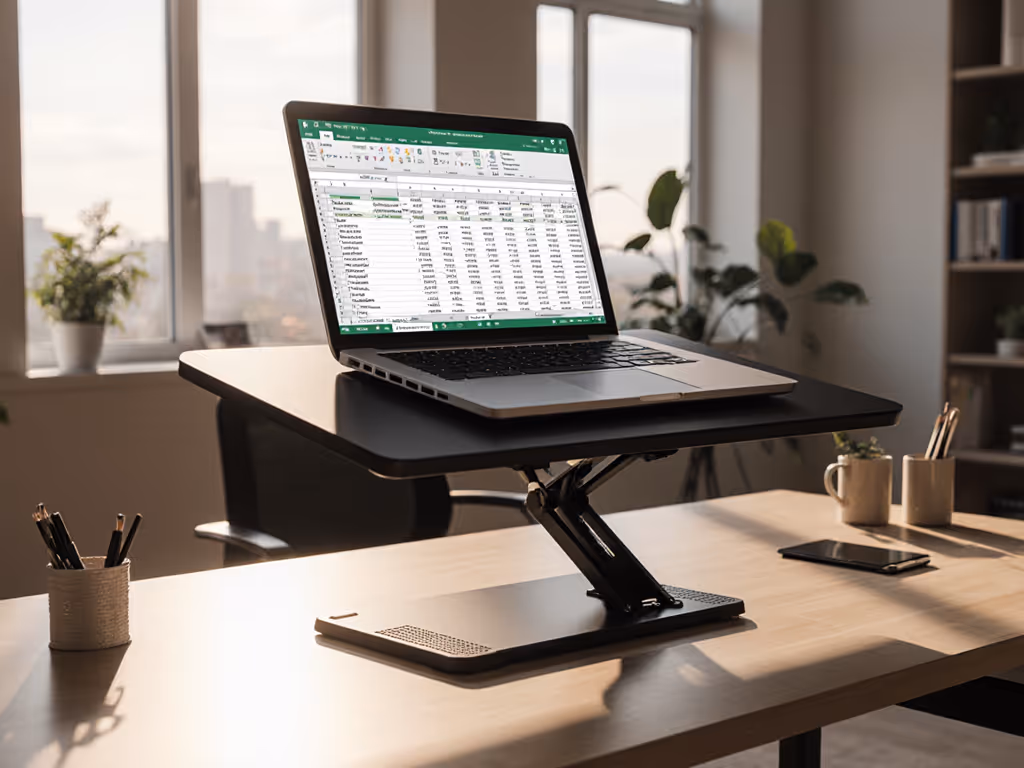 Laptop Stand Workstation: Spreadsheet Posture Optimization