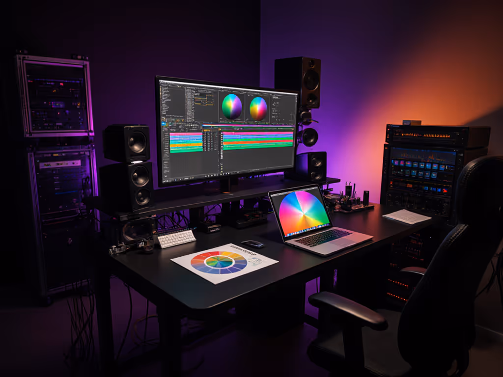 Desktop Laptop Stand: Color Grading Workstation Stability